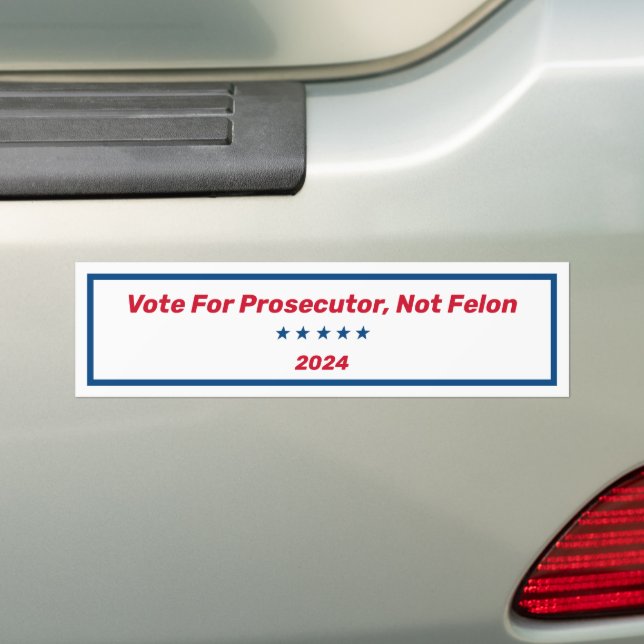 Stimme für Ankläger, nicht Felon Autoaufkleber (Auf Auto)