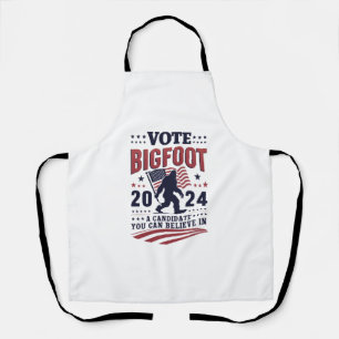 Stimme für Bigfoot 2024 Sasquatch Präsidentschafts Schürze