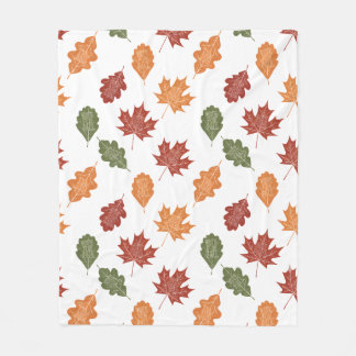 Stimme für den Herbst" Herbstlaub Fleecedecke