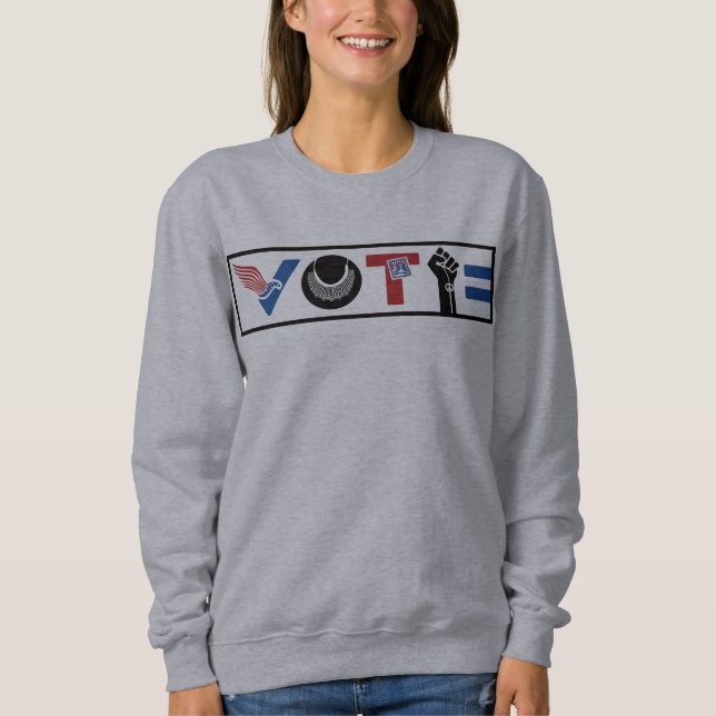 STIMME FÜR DIE FREIHEIT, RBG, USPS, Frieden, BLM,  Sweatshirt (Vorderseite)