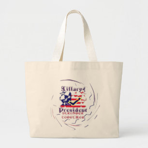 Stimme für Hillary USA Stärker gemeinsam Mein Prä Jumbo Stoffbeutel