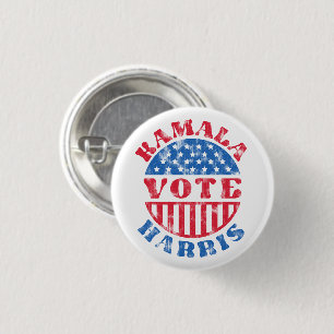 Stimme für Kamala Harris Patriotisches Vintage-Des Button