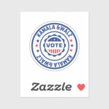 Stimme für Kamala harris und walz