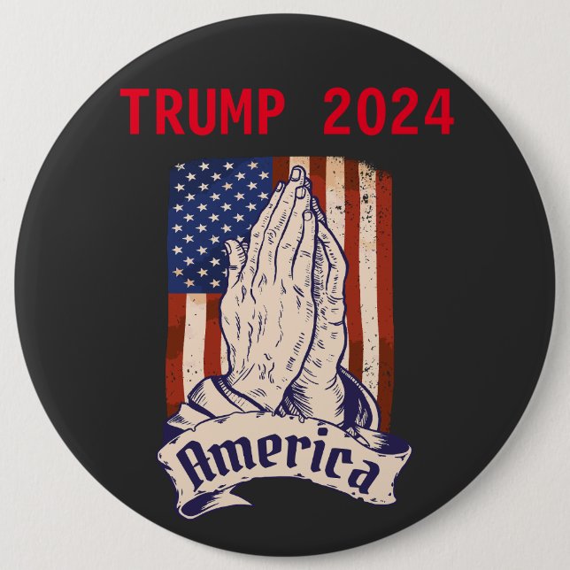 Stimme für Trump 2024 Button (Vorderseite)