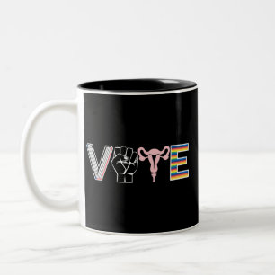 Stimme für verbotene Bücher Reproduktive Rechte BL Zweifarbige Tasse