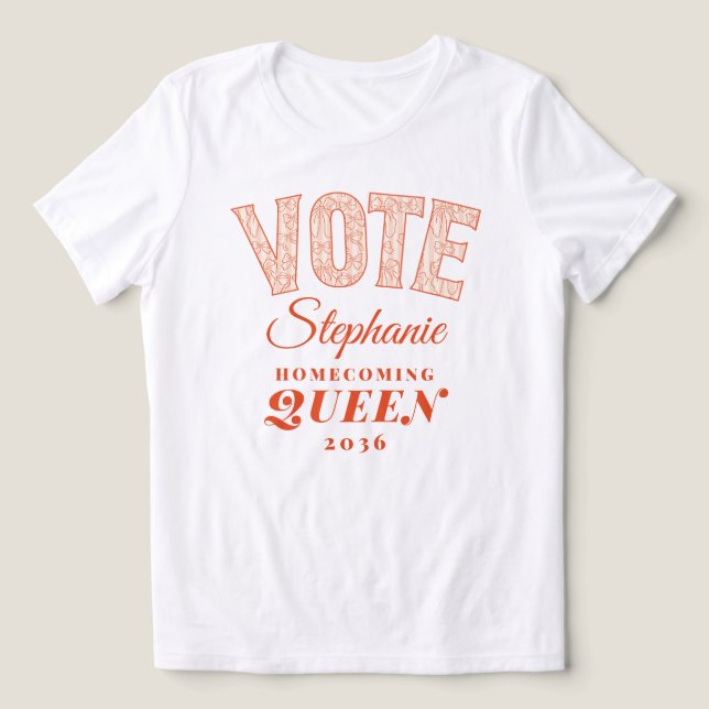 STIMME Homomoming Königin Pink Coquette Bow HOCO Tri-Blend Shirt (Design Vorderseite)