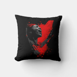 Stimme in Rot Kissen