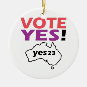 Stimme Ja Für Die Stimme Der Indigenen Australier  Keramik Ornament