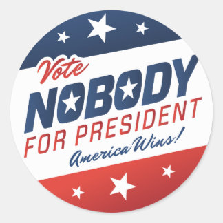 Stimme Niemand für Präsident Stickers