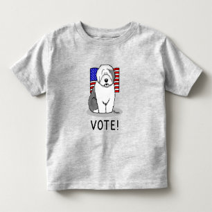 Stimme! Old English Sheepdog Grau 1 Niedliche poli Kleinkind T-shirt
