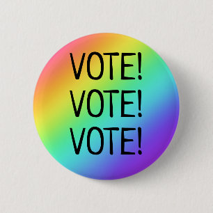 Stimme! Regenbogenknopf Button