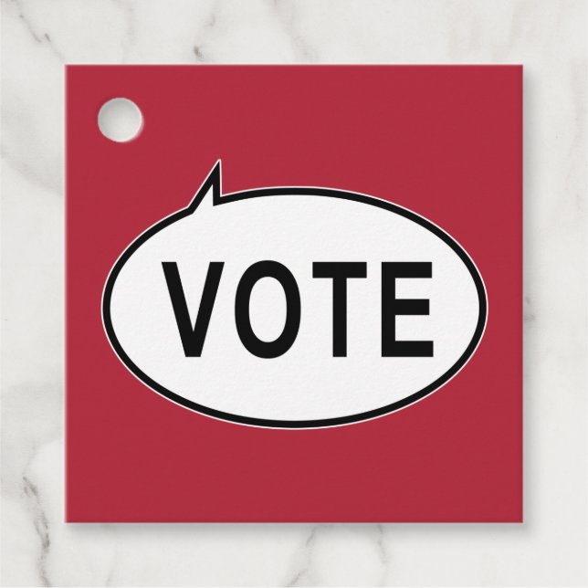 STIMME - rot Geschenkanhänger (Vorderseite)