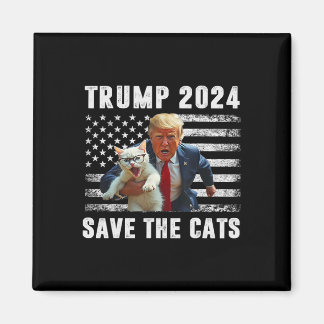 Stimme Trump 2025 Lustig Katzen Retten  Magnet