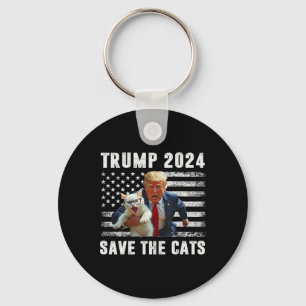 Stimme Trump 2025 Lustig Katzen Retten  Schlüsselanhänger