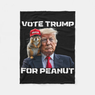 Stimme Trump für Peanut das Eichhörnchen 2 Fleecedecke