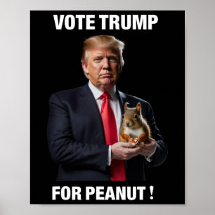 Stimme Trump für Peanut das Eichhörnchen 5 Poster