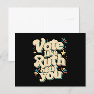 Stimme wie Ruth dich geschickt hat Uterus Feminist Postkarte