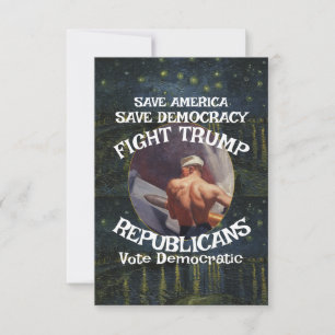 StimmeJetzt Politisch Patriotisch Trump Republikan RSVP Karte