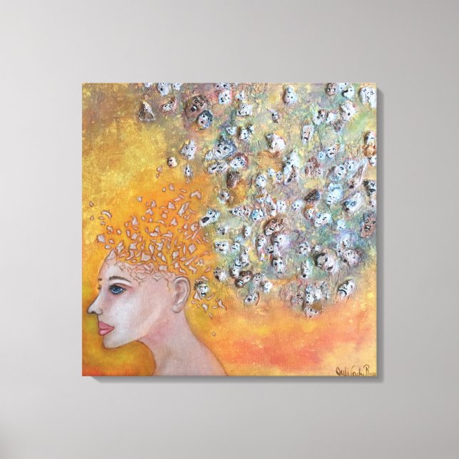 Stimmen Angst Canvas Print Leinwanddruck (Vorderseite)