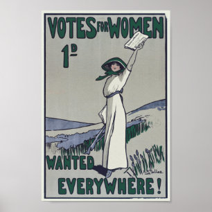 Stimmen für die Frauen gewollt Poster