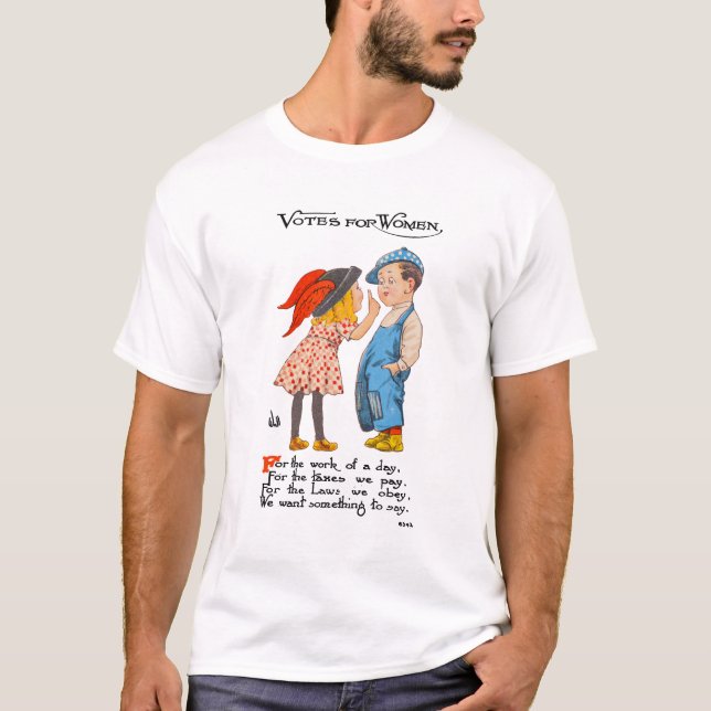 Stimmen für Frauen Vintage Illustration T - Shirt (Vorderseite)