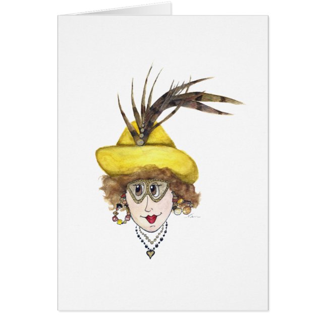 Stimmen in meiner Head Funny Lady Card (Vorne)