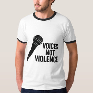 Stimmen nicht Gewalt Frieden und Bewusstsein Kunst T-Shirt
