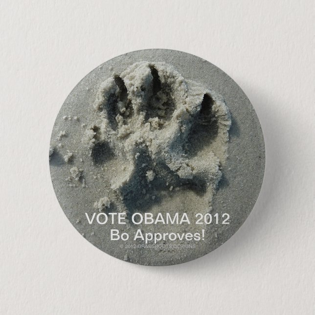 STIMMEN OBAMA 2012 BO GENEHMIGT! BUTTON (Vorderseite)