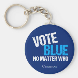 Stimmen Sie Blue, egal, wer demokratisch gewohnt p Schlüsselanhänger