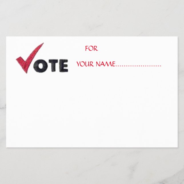 STIMMEN SIE FÜR IHREN KANDIDATEN.... FLYER (Vorne)