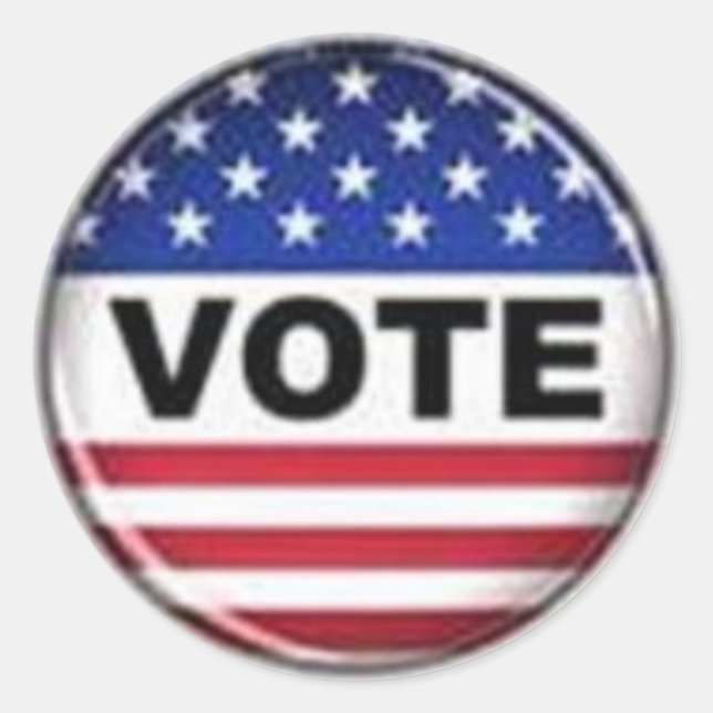 STIMMEN SIE FÜR IHREN KANDIDATEN.... RUNDER AUFKLEBER (Vorderseite)