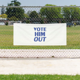 Stimmen Sie ihn mit weißblauer, moderner, mutiger  Banner