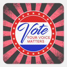 Stimmen Sie Ihre Stimme zählt Sternenstrahlen rot-