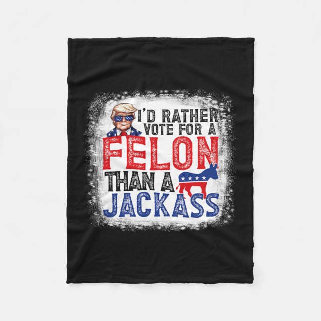 Stimmen Sie lieber für einen Felon als für einen J Fleecedecke (Vorderseite)