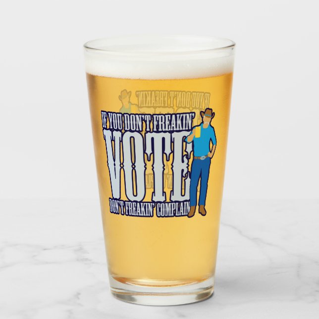 STIMMEN Sie nicht beschweren sich Glas (Rückseite (gefüllt))