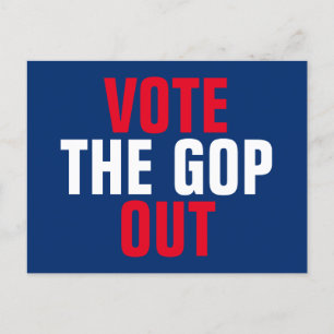 Stimmen Sie über Red White Blue Postkarte