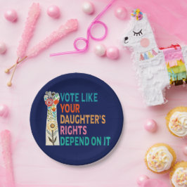 Stimmen Sie, wie die Rechte Ihrer Tochter davon ab Pappteller