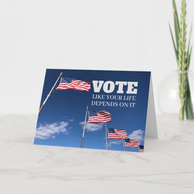 Stimmen Sie, wie Ihr Leben davon abhängt, ob Sie d Karte (Vorderseite)