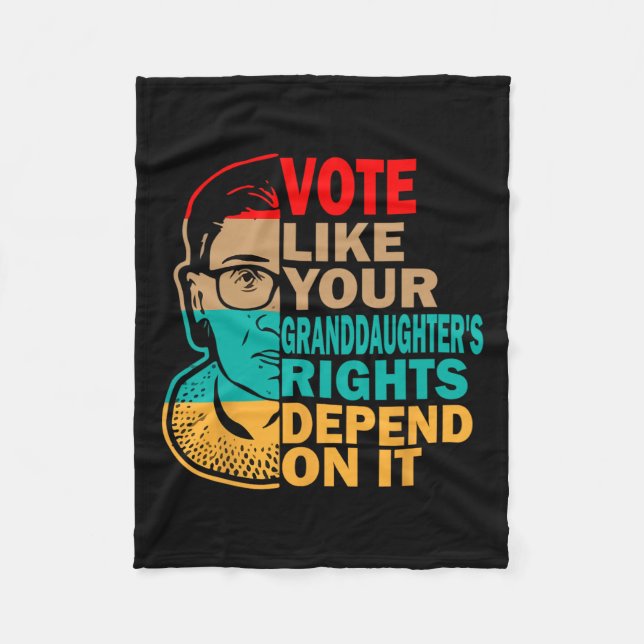 Stimmen Sie wie Ihre Enkelin - Feministin Fleecedecke (Vorderseite)