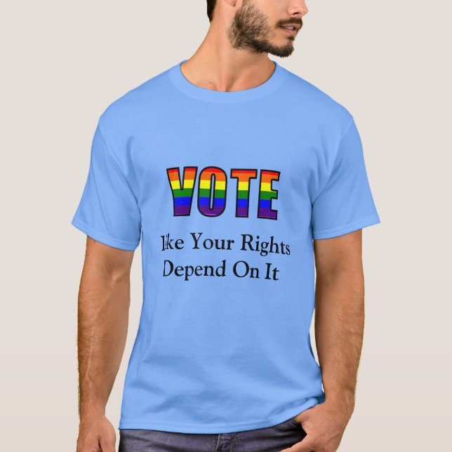 Stimmen Sie wie Ihre Rechte hängen von ihr LGBT-Sh T-Shirt (Vorderseite)