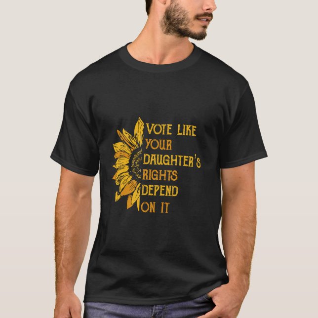 Stimmen Sie wie Ihre Tochter-Rechte Sonnenblumen F T-Shirt (Vorderseite)