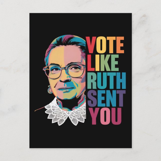 Stimmen Sie wie Ruth Sie geschickt Postkarte (Vorderseite)