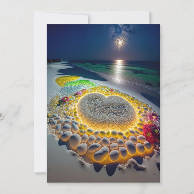 Stimmen unter den Sternen: Leuchtender Strand von  Einladung (Vorderseite)