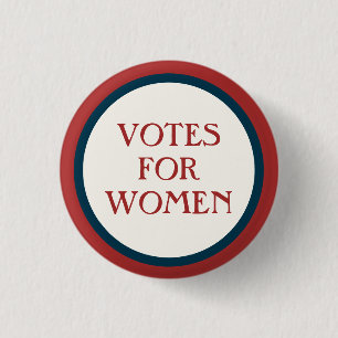 Stimmrecht für Frauen   Knopf   Rot & Blau Button
