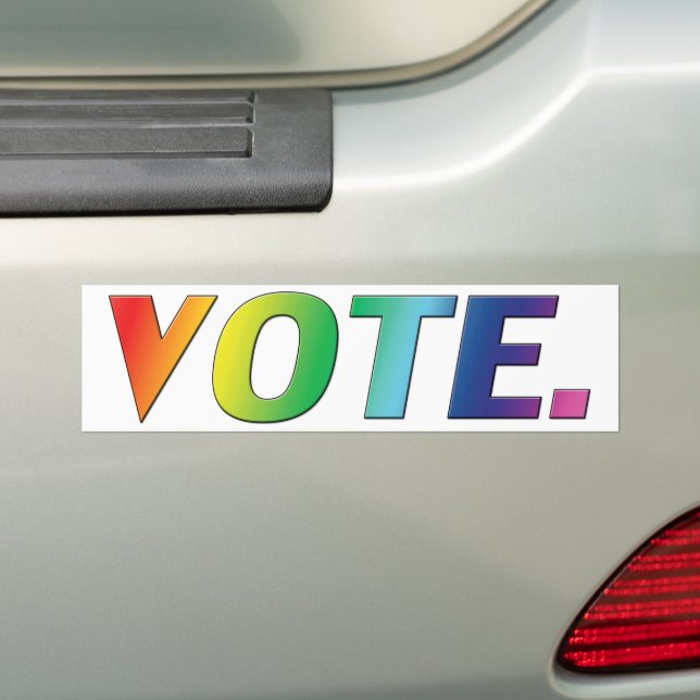 Stimmstolz auf Regenbogenfarben - Autoaufkleber (Auf Auto)