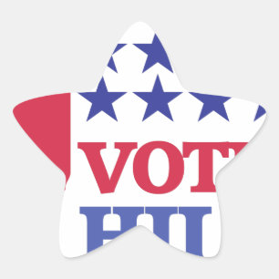 stimmt für Hillary Stern-Aufkleber