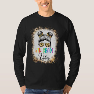 Stimmung der 5. Klasse Unordentliches Mädchen Leop T-Shirt