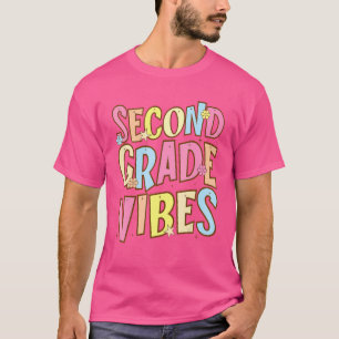 Stimmung der zweiten Klasse Zurück zur Schule Retr T-Shirt