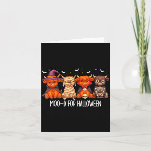 Stimmung für Halloween Spuk Geist Highland-Kuh Hal Karte