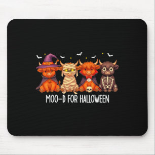 Stimmung für Halloween Spuk Geist Highland-Kuh Hal Mousepad